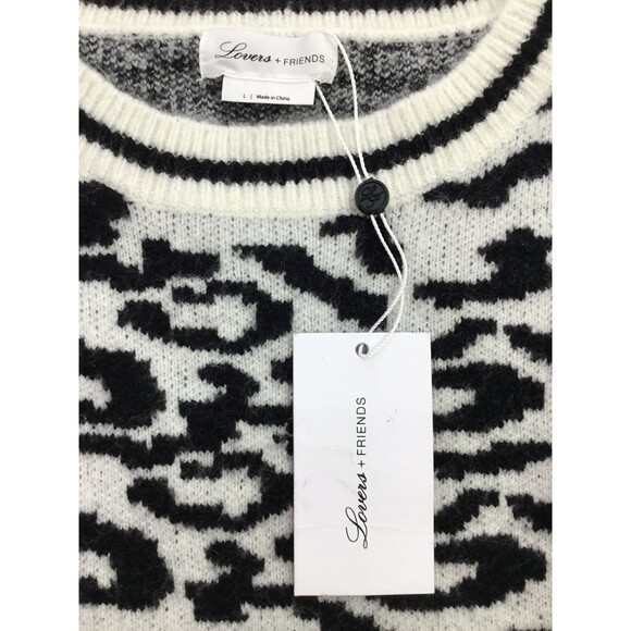 Lovers + Friends Closing In Sweater Dress in Snow Leopard Size L Revolve $168 - Picture 15 of 16